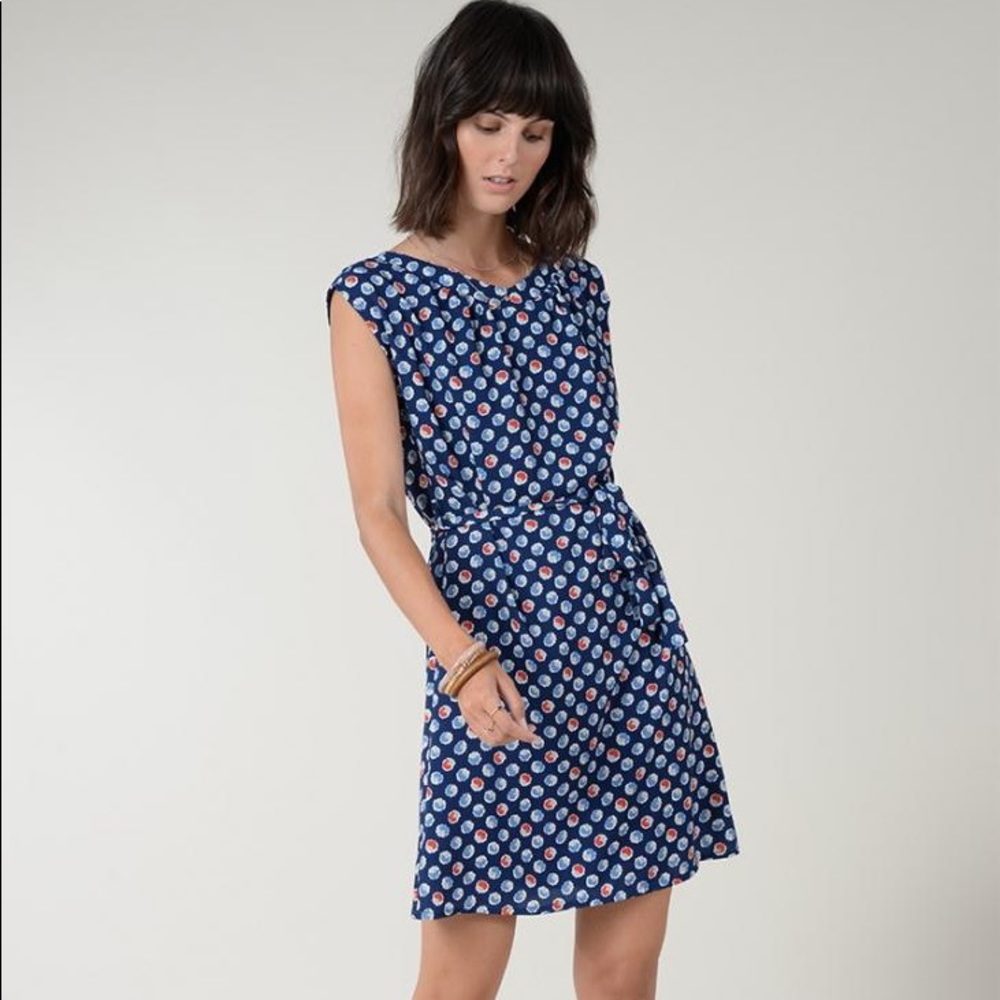 Molly Bracken Short Dress Pompon Navy Size S